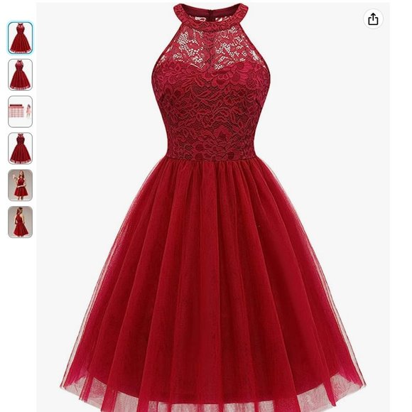 Short halter cocktail/party dress size L - Picture 1 of 5